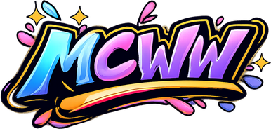 mcww brand logo in deep blue technology style